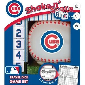 Chicago Cubs‎ Shake n Score MLB Travel Dice Game Set MasterPieces 41519 NEW